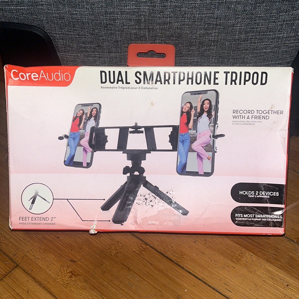 CoreAudio Dual Smartphone Tripod NIB NEW